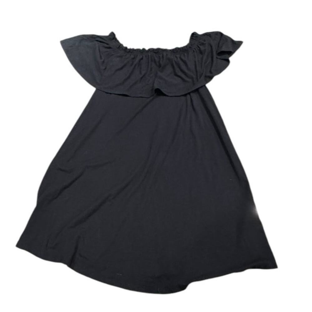 Abercrombie & Fitch Black Off the Shoulder Ruffled Flowy Soft Mini Dress Size XS